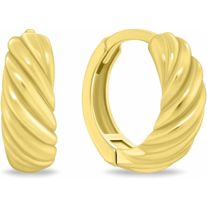 Brilio Silver Módne pozlátené kruhové náušnice EA1216Y 66585089