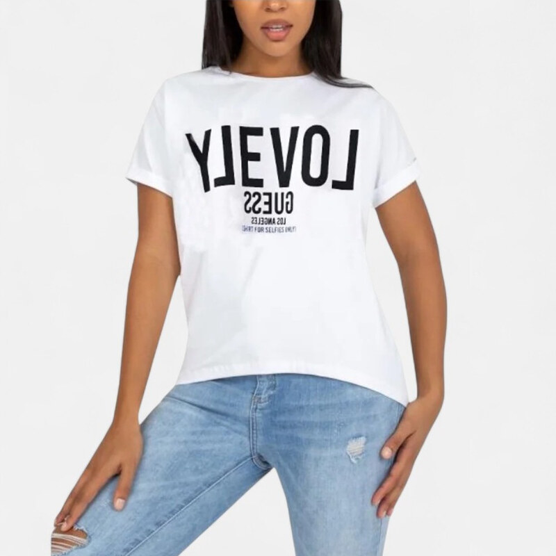 Dámské bílé triko Guess M56447 65734203