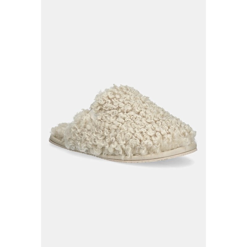Papuče Calvin Klein CLOSE SLIPPER FUR 65773847
