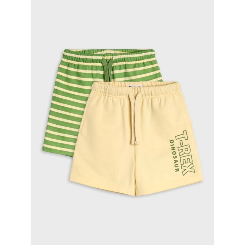 Sinsay - Súprava 2 šortiek - žlto-zelená 65754340