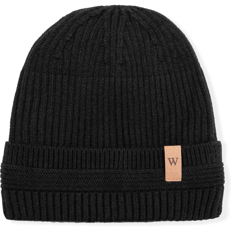 Wittchen Pánska zimná čiapka s vyhrnutým okrajom a dekoratívnym vzorom 66067212