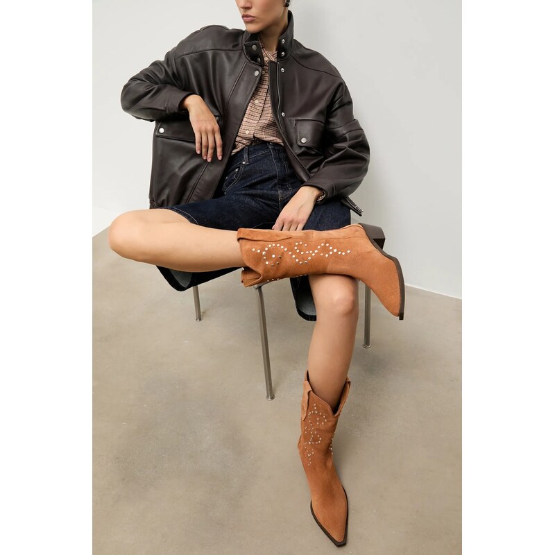 Semišové kovbojské topánky Answear.LAB 65471810