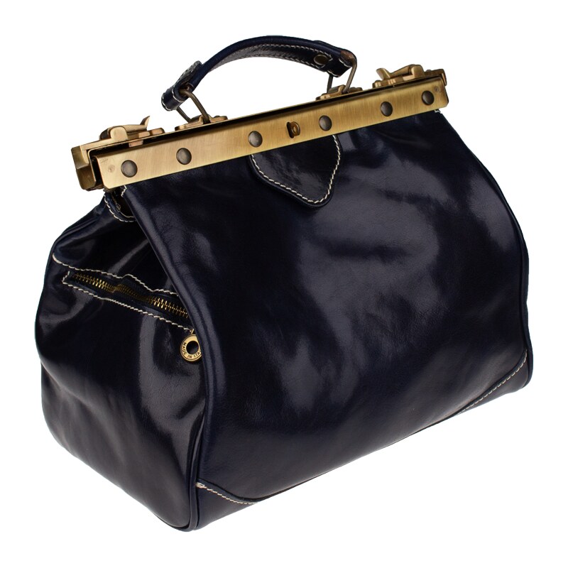 Modrá kožená talianska kabelka Regina Blu NovaKabelka.sk 7887451