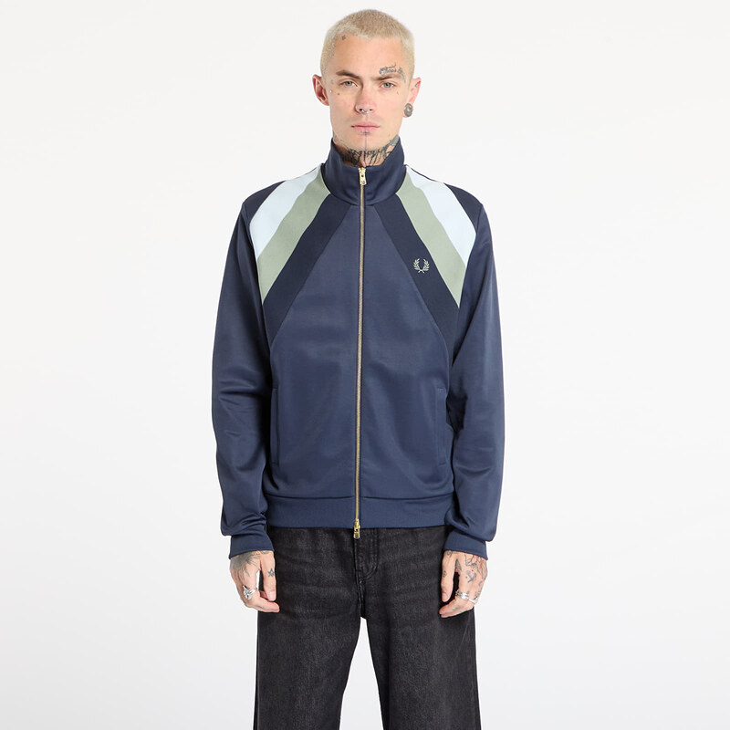 Bunda FRED PERRY Striped Panel Track Jacket Dark Airforce XL 65763033