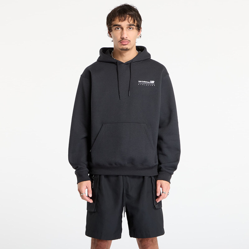 Mikina New Balance Linear Graphic Fleece Hoodie Black XL 65763067