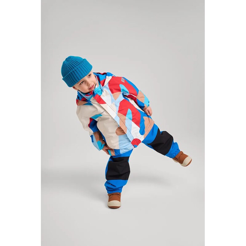 Detská čiapka s prímesou vlny Reima Villaisa modrá farba, 5300282B