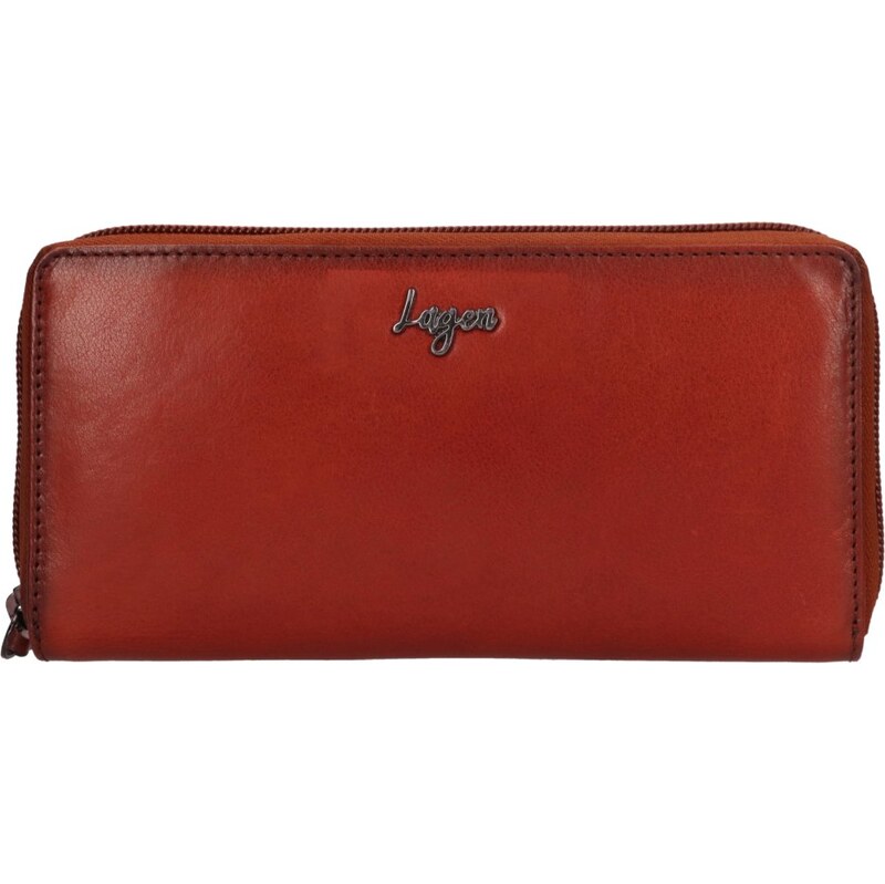 Lagen Dámska kožená peňaženka LGW 2833D koňak 65763161