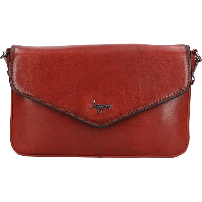 Lagen Dámska kožená kabelka LGB 2050 koňak 65763166