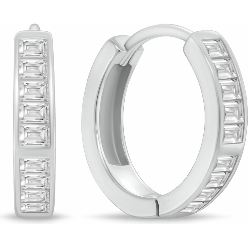 Brilio Silver Oslnivé strieborné náušnice so zirkónmi EA1224W 66581497