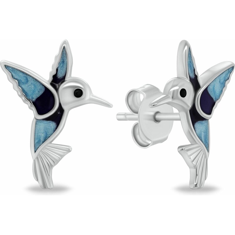 Brilio Silver Krásne strieborné náušnice Kolibríky EA1205W 66580923