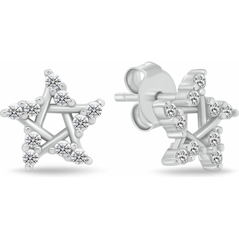 Brilio Silver Trblietavé strieborné náušnice Hviezdy EA1207W 66586106