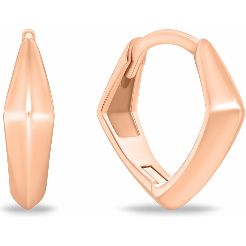 Brilio Silver Štýlové hranaté náušnice z pozláteného striebra EA1214R 66589573