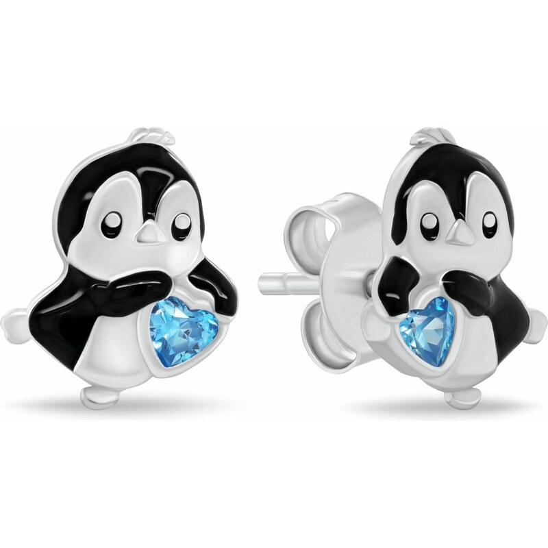 Brilio Silver Roztomilé strieborné náušnice Tučniak EA1225WAQ 66588300