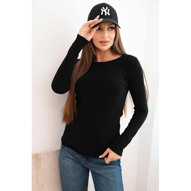 MladaModa Viskózový sveter s okrúhlym výstrihom a priliehavým strihom 65727725