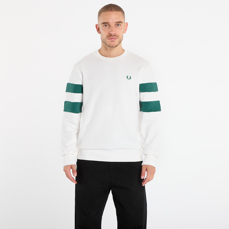 Mikina FRED PERRY Peached Tipped Sleeve Sweatshirt Snow White L 65762998