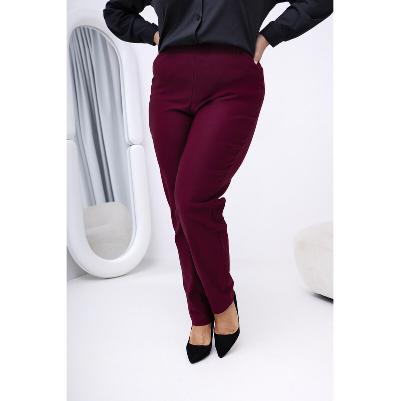 Bengalínové nohavice Alex bordové 65765970