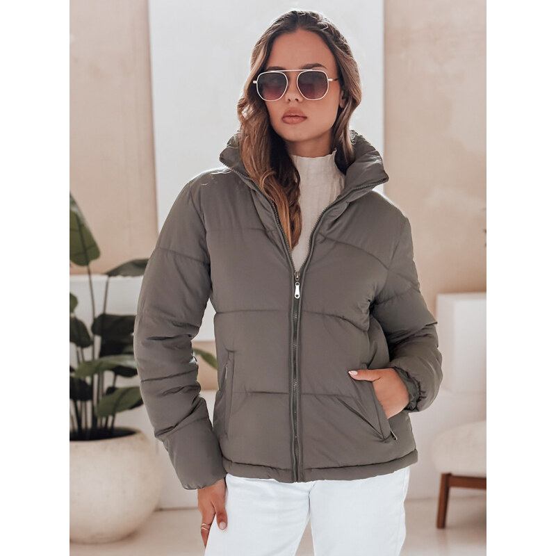 BASIC Sivá dámska krátka prešívaná bunda LAROSE TY4944 65768631