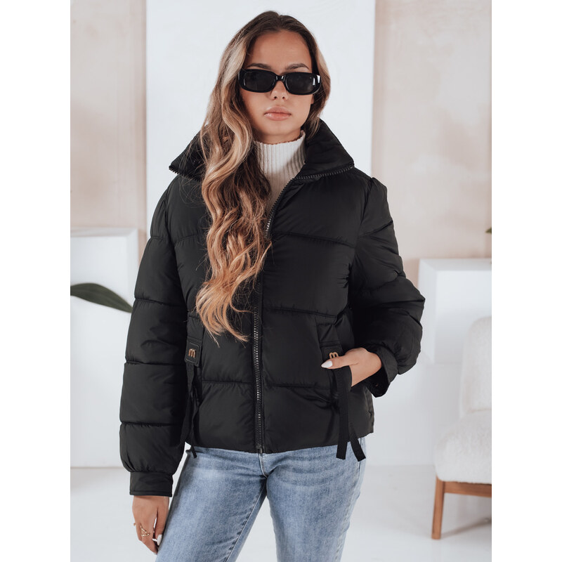 BASIC Čierna dámska pohodlná a teplá zimná prešívaná bunda TY5064 65768645