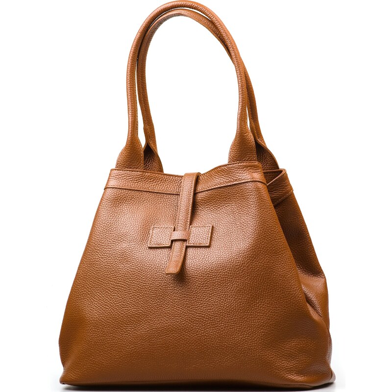 Blaire Kožená kabelka Riana koňakovo hnedá 65767491