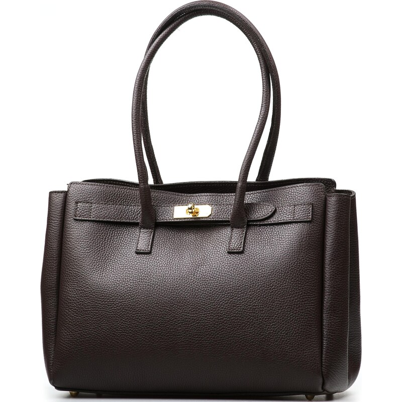 Blaire Kožená kabelka Marisa tmavo hnedá 65767489