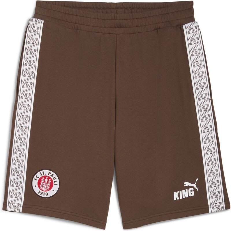 PUMA Športové nohavice FC St. Pauli King hnedá / červená / biela 65773092