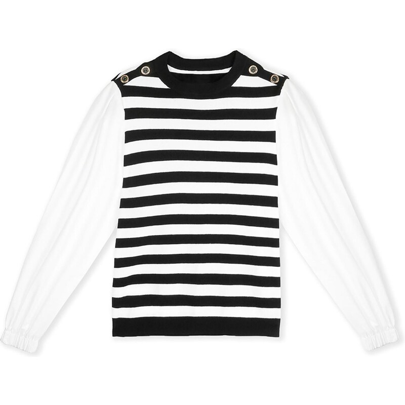 Lola Casademunt Sveter čierna / biela 65884181