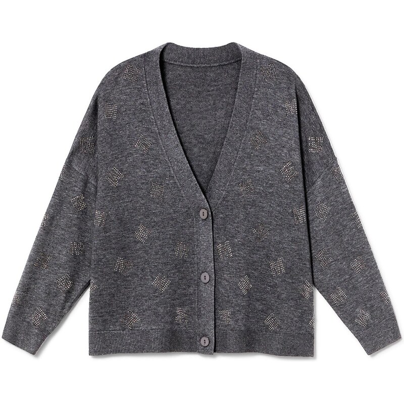 Lola Casademunt Kardigán sivá melírovaná 65773045