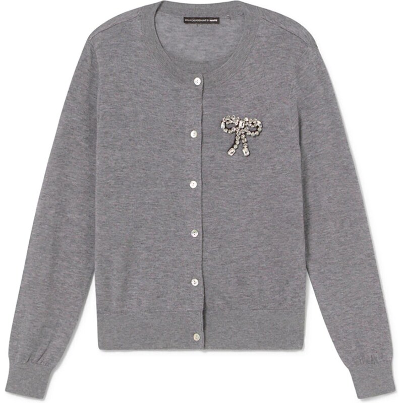 Lola Casademunt Kardigán sivá melírovaná / čierna 65773043