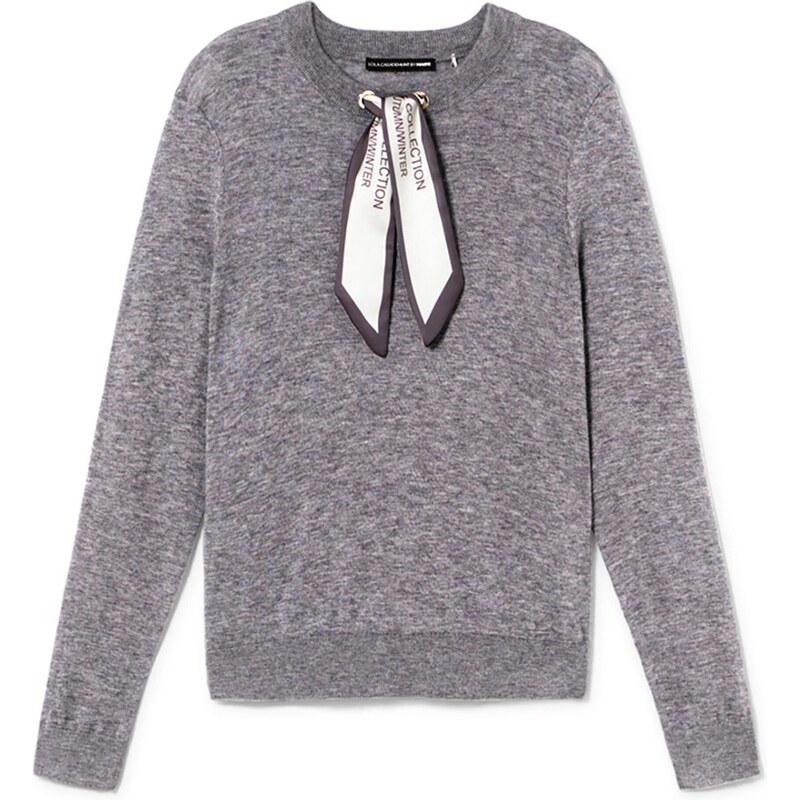 Lola Casademunt Sveter námornícka modrá / sivá melírovaná / biela 65884385