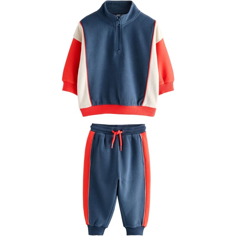 Next Joggingová súprava námornícka modrá / červená / biela 65893549