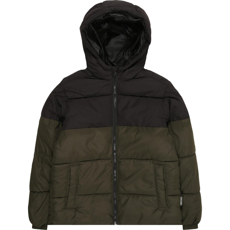 Jack & Jones Junior Zimná bunda MAZE hnedá / tmavozelená 65774755