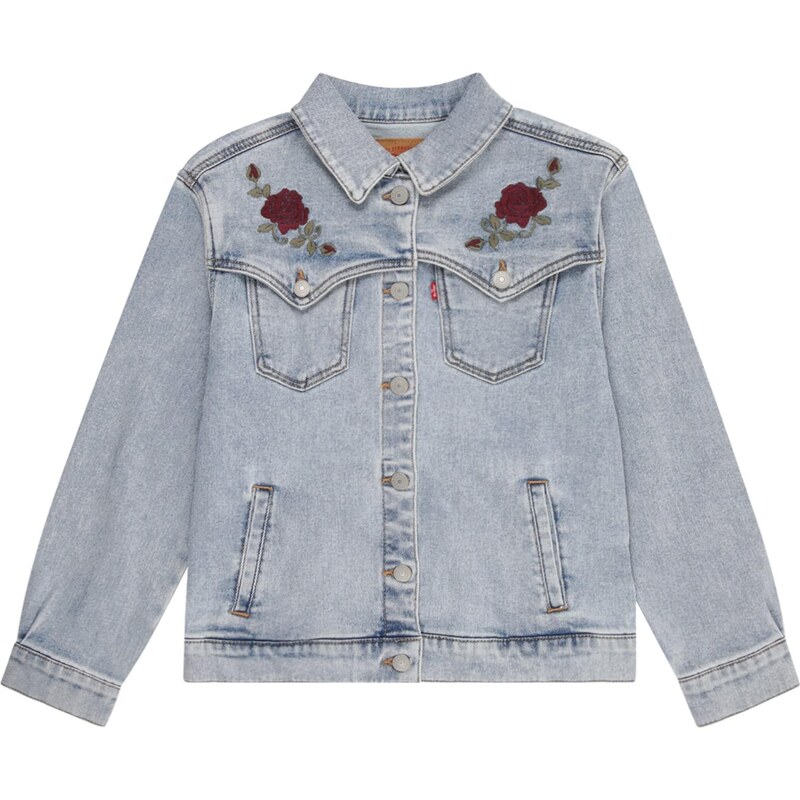 Levis Kids Prechodná bunda modrá denim / svetlozelená / tmavočervená 65774805