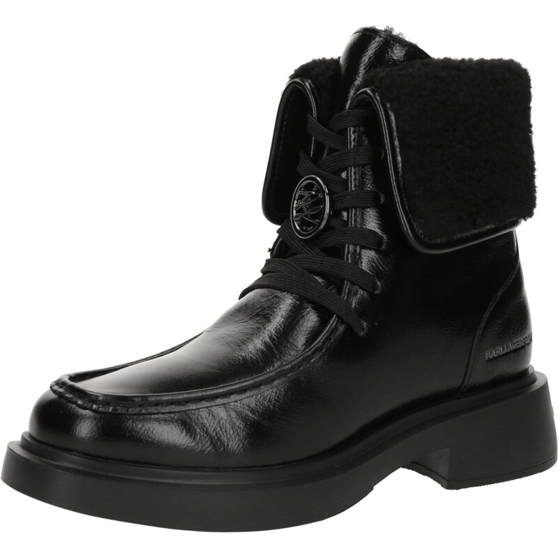 Karl Lagerfeld Šnurovacie členkové čižmy čierna 65896164