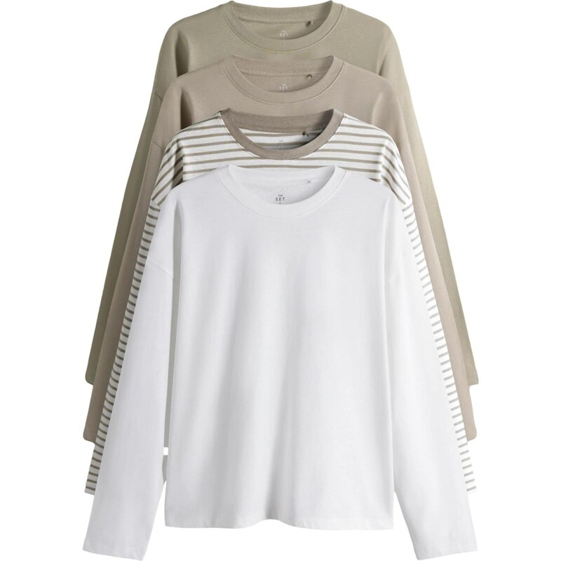 The Set Tričko krémová / brokátová / kaki 65773660