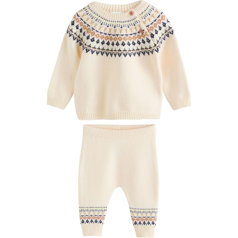 Next Set krémová / námornícka modrá / svetlozelená / čerešňová 65891968