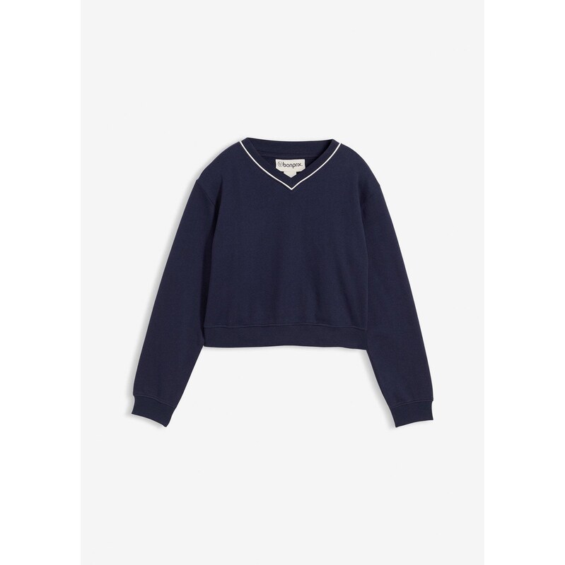 bonprix Mikina z čistej bio bavlny, farba modrá 65770809