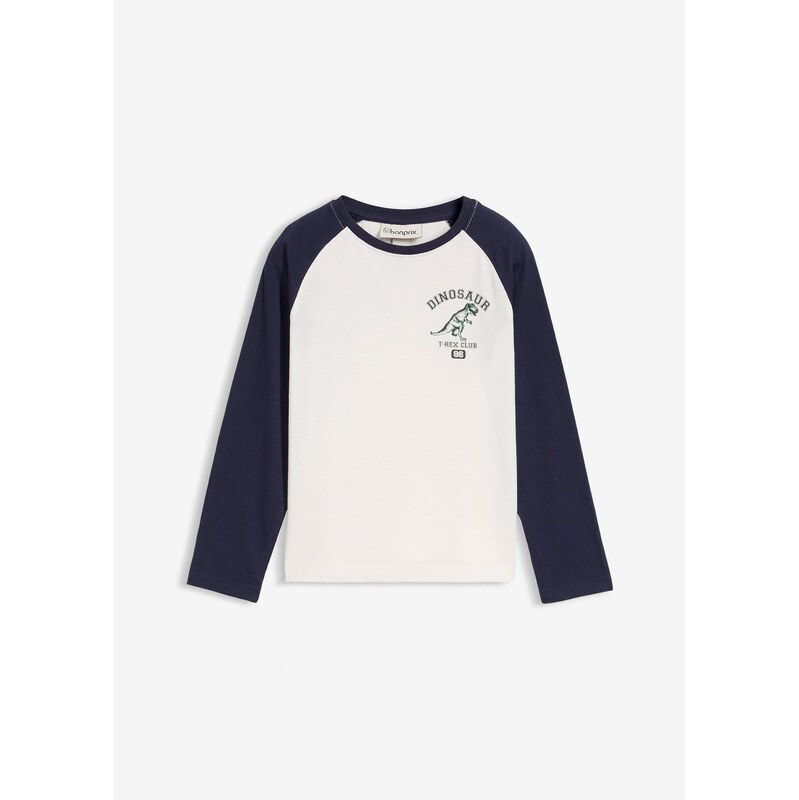 bonprix Tričko s dlhým rukávom s raglánovými rukávmi z čistej bio 65770810