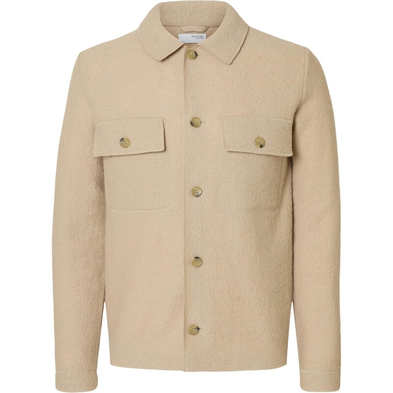 SELECTED Prechodná bunda SLHNealy tmavobéžová 65774639