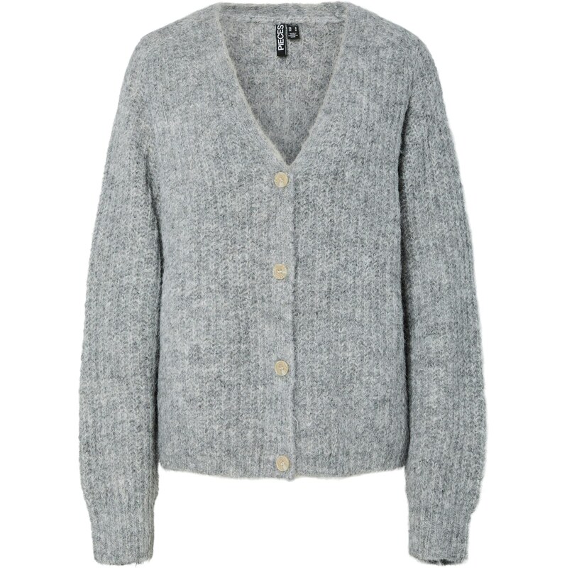 PIECES Kardigán PCCLEO sivá melírovaná 65774666
