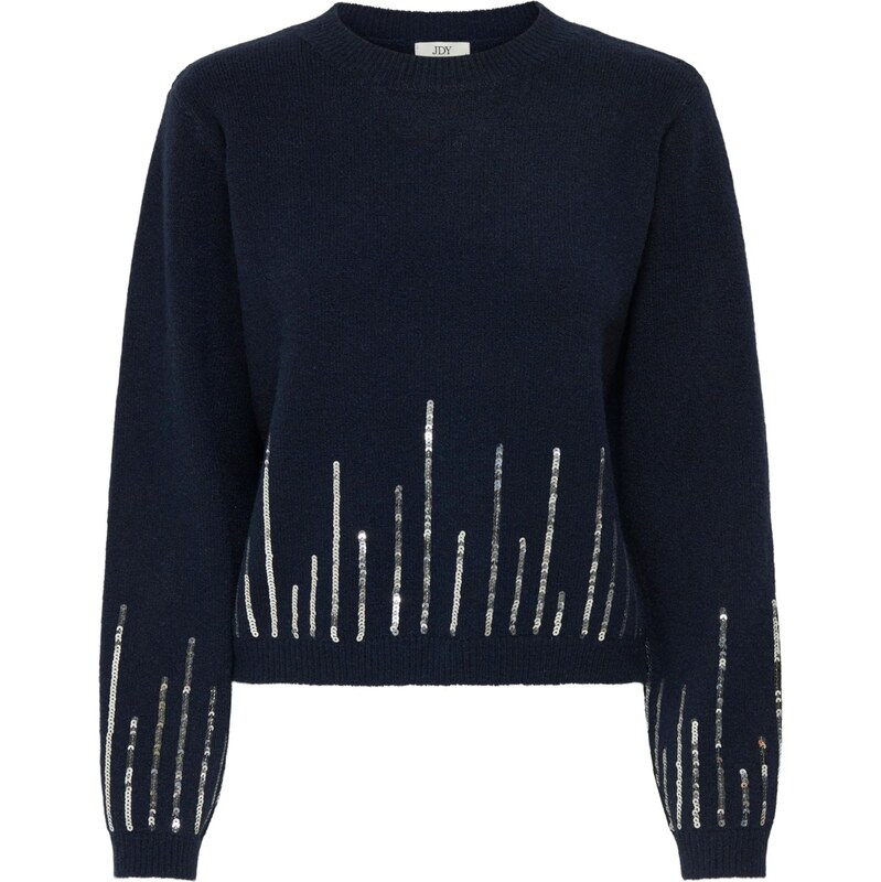 JDY Sveter tmavomodrá / strieborná 65774158