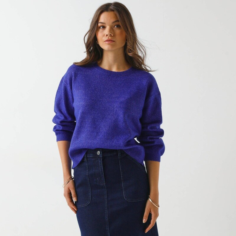 Trblietavý pulóver fialová 040 Blancheporte 65772278