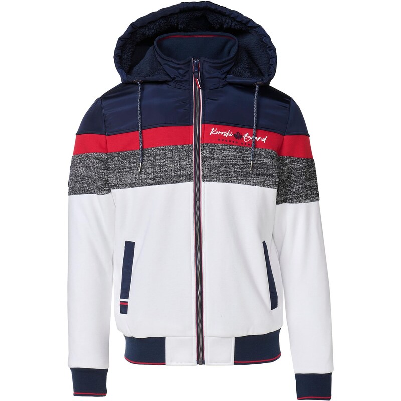 KOROSHI Bavorské sako tmavomodrá / sivá / červená / šedobiela 65774603