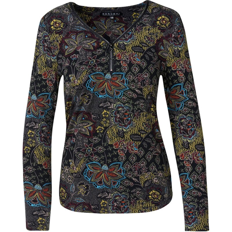 KOROSHI Tričko modrá / zelená / oranžová / čierna 65895917