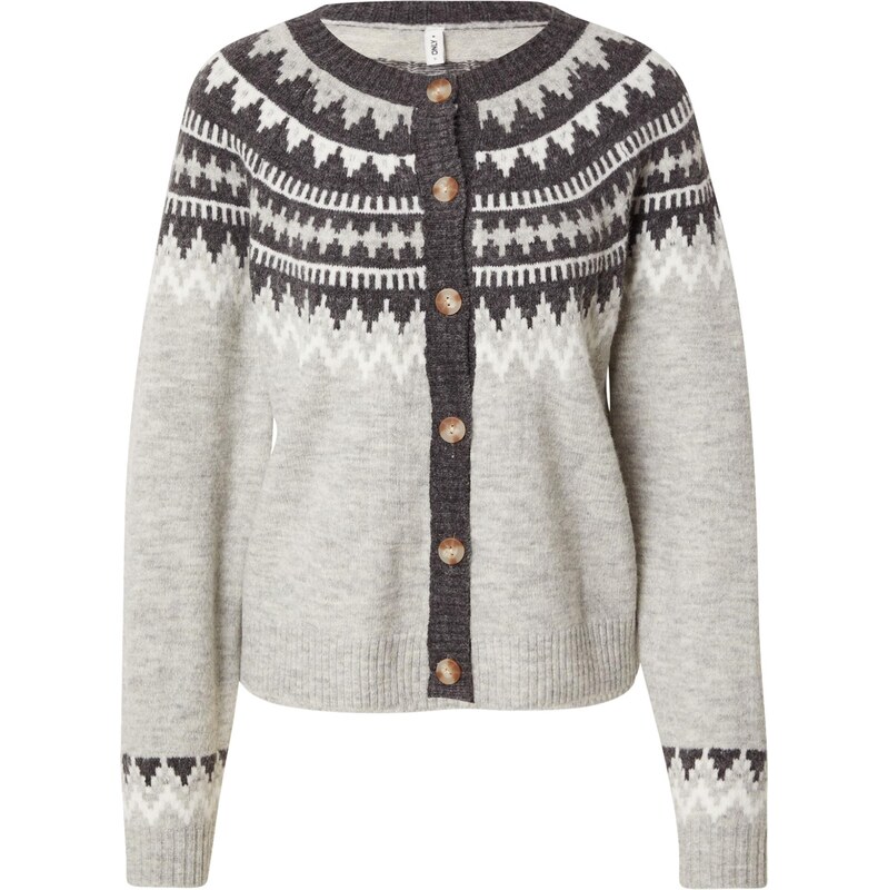 ONLY Kardigán svetlosivá / tmavosivá / biela 65896055