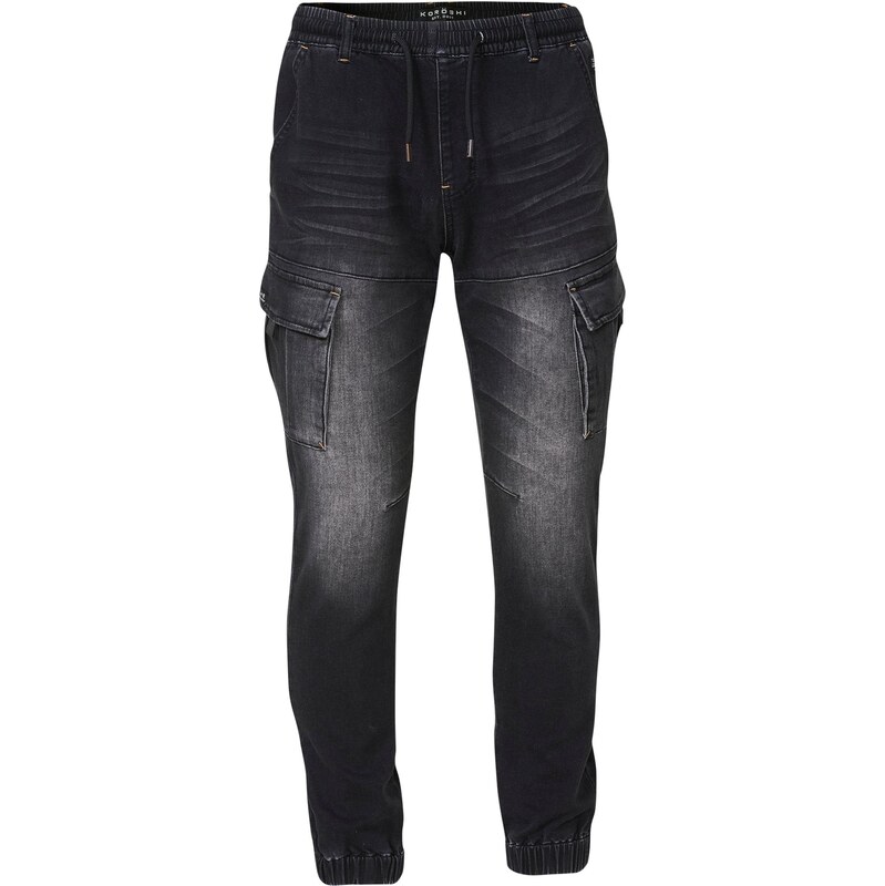 KOROSHI Džínsy čierna 65774824