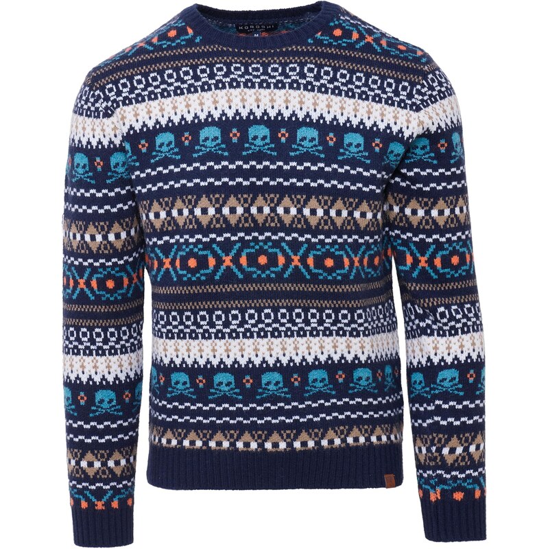 KOROSHI Sveter námornícka modrá / zmiešané farby 65896192