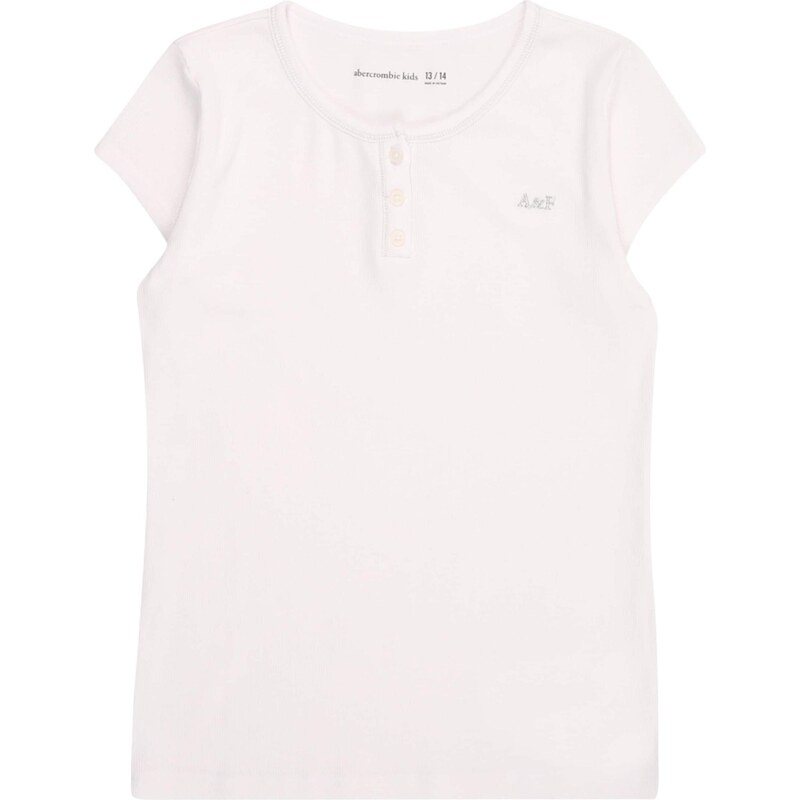 Abercrombie & Fitch Tričko ESSENTIAL strieborná / biela 65896206