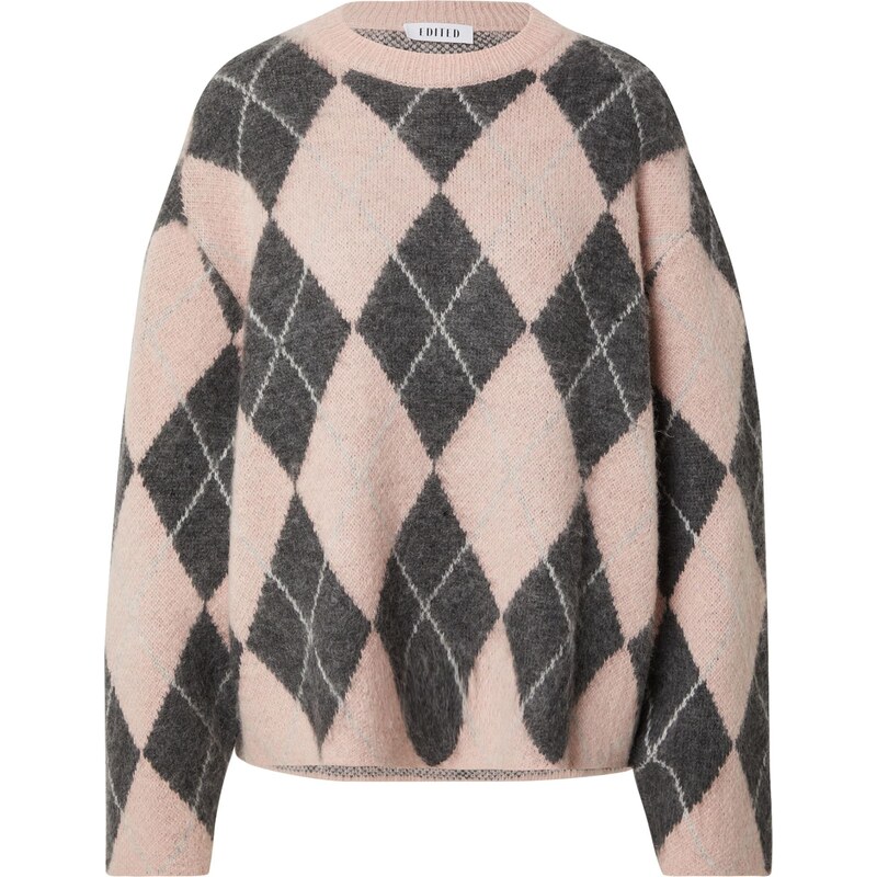 EDITED Sveter Harriet sivá / ružová 65896224