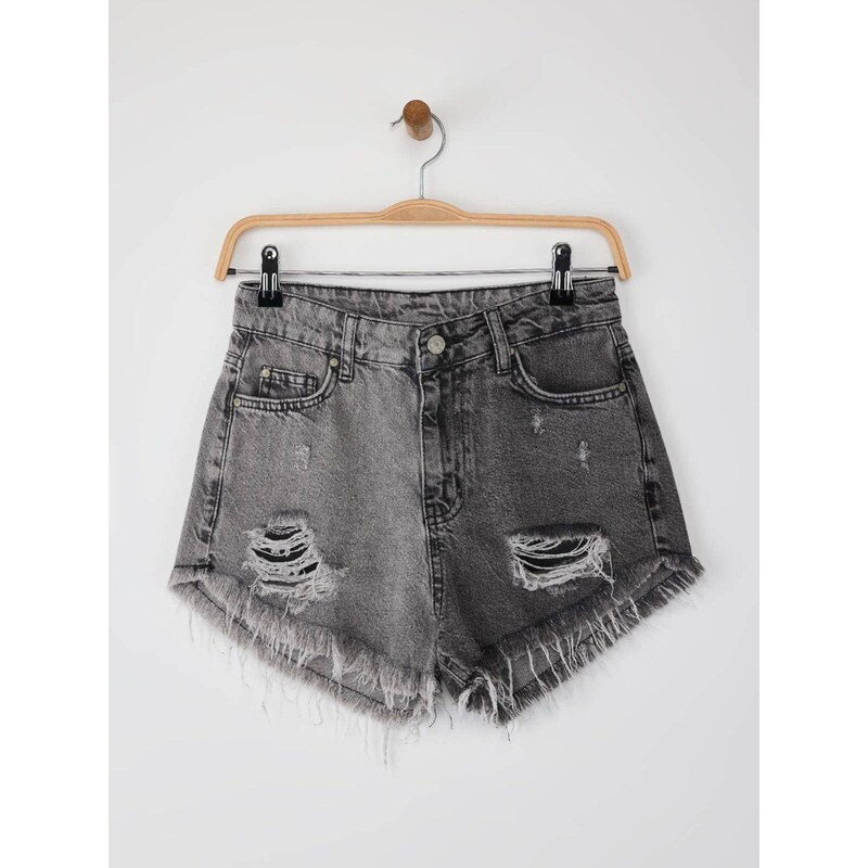 Trendyol Džínsy antracitová / sivý denim 65966819