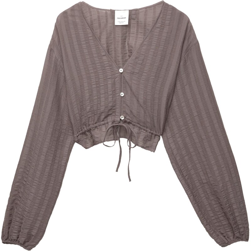 Pull&Bear Blúzka hnedá 65887627